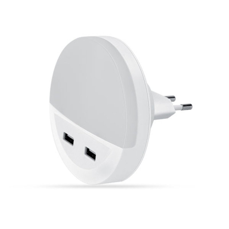 LED NOĆNA LAMPA SA 2xUSB 0.5W 4000K
