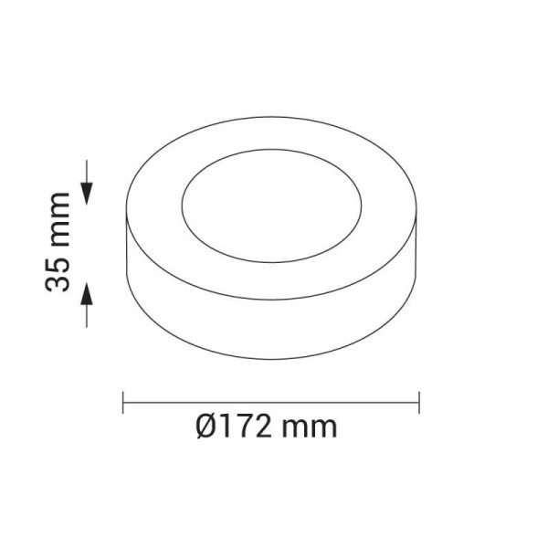 LED PANEL 12W NADGRADNI OKRUGLI IP20 AC85-265V