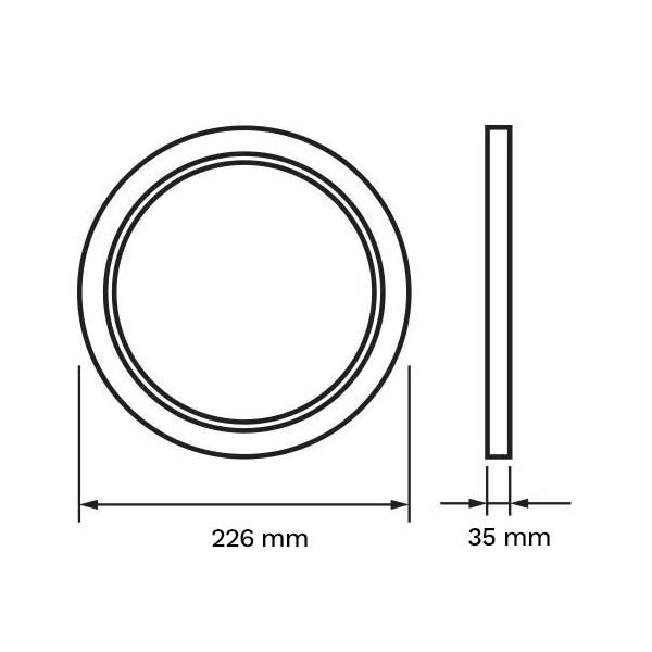 LED PANEL 18W NADGRADNI OKRUGLI IP44 Izmijenjiva boja svjetlosti 3000/4000/6000K 1440 lm