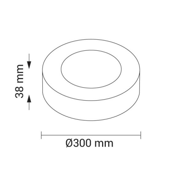LED PANEL 24W NADGRADNI OKRUGLI IP20 