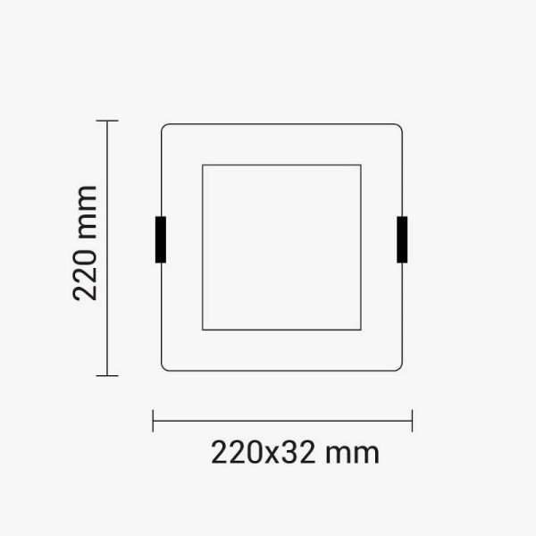 Ugradbeni četvrtasti LED panel 24W CCT odabir svjetlosti