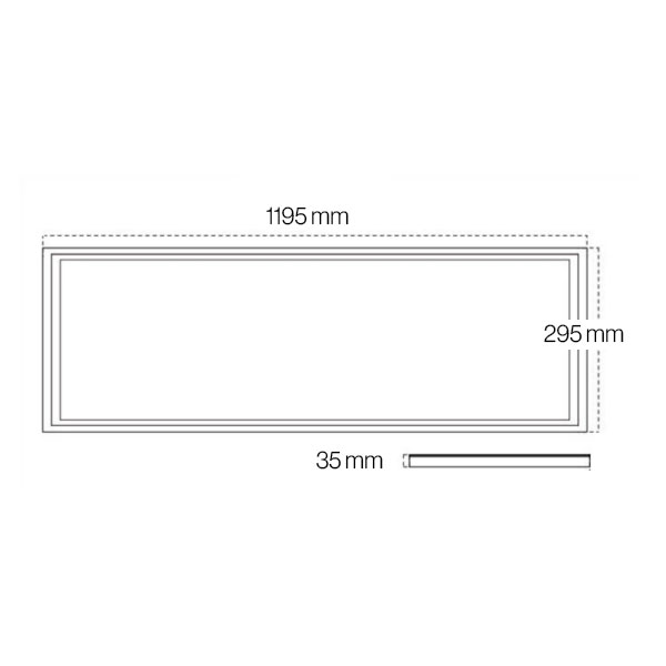 LED PANEL 40W 4000K 295x1195mm 6000 lm IP20 IK03 150 lm/W Samsung LED chip