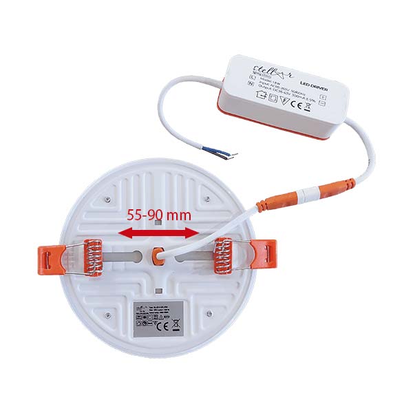 LED panel bez okvira 18W 1520 lm 4000K okrugli 230V IP20
