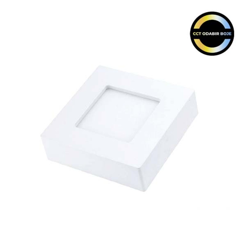 LED panel nadgradni 6W 450 lm 3000-4000-6000K Izmjenjiva boja svjetlosti IP44