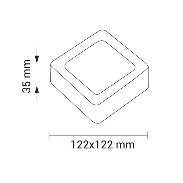 LED panel nadgradni 6W 450 lm 3000-4000-6000K Izmjenjiva boja svjetlosti IP44