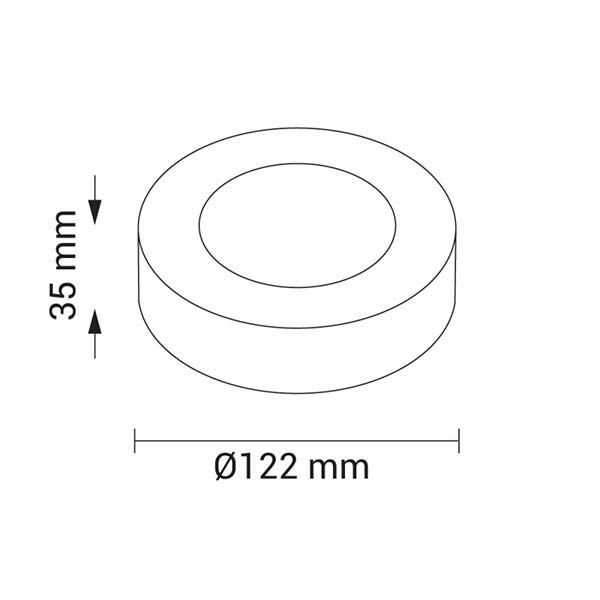 LED panel nadgradni 6W 450 lm 3000-4000-6000K Izmjenjiva boja svjetlosti IP44