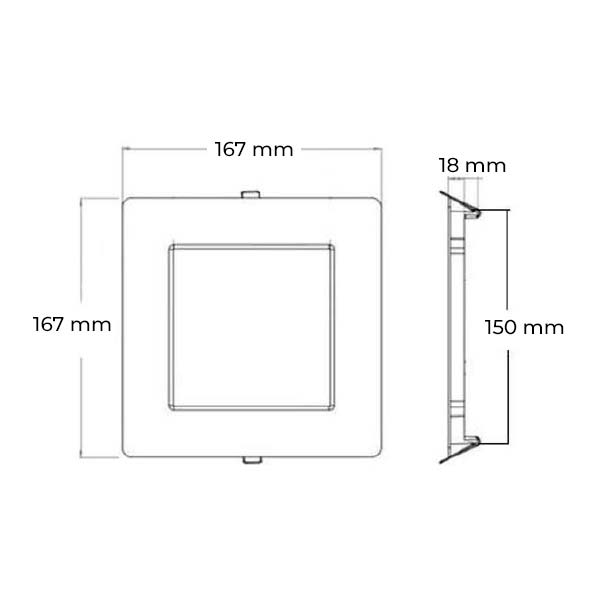 LED panel ugradbeni 12W 840 lm IP40