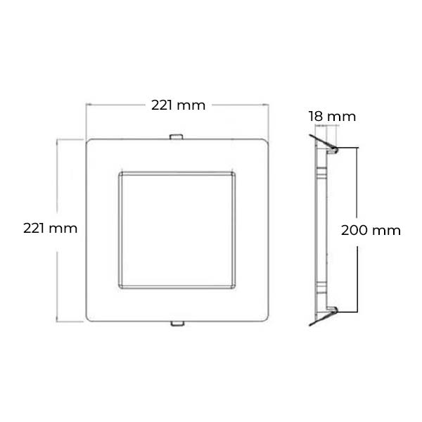 LED panel ugradbeni 18W 1350 lm IP40 LED unutarnja rasvjeta 99XLED635 - iDEAL LED | Led žarulje - LED rasvjeta iDEAL LED | Led žarulje - LED rasvjeta LED panel ugradbeni 18W 1350 lm IP40
