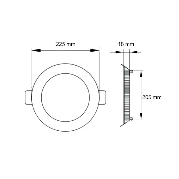 LED panel ugradbeni 18W 1350 lm IP40