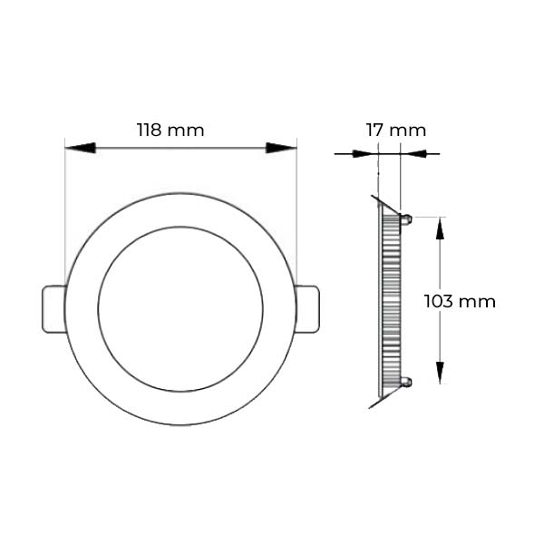 LED panel ugradbeni 6W 348 lm IP40