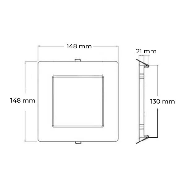 LED panel ugradbeni 9W 7200 lm 3000K IP40