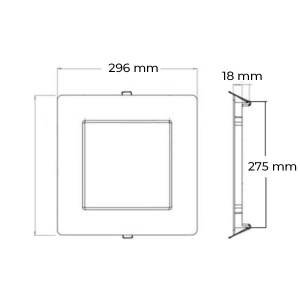 LED panel ugradbeni kvadratni 24W 1800 lm IP40