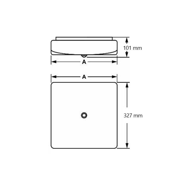 LED PLAFONJERA 24W 1800 lm 3000K IP20 Mikrovalni senzor pokreta i luxomat