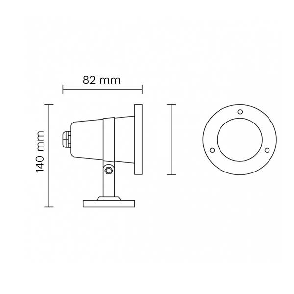 LED podvodna svjetiljka 3x1W IP68 6500K 12V AC