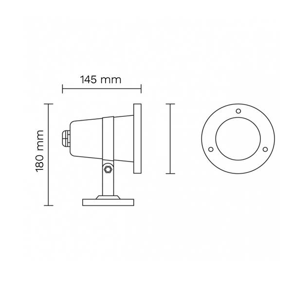 LED podvodna svjetiljka 9x1W IP68 6500K 12V AC