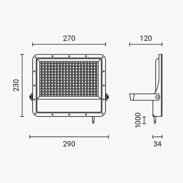 LED reflektor 150W 15000 lm IP65