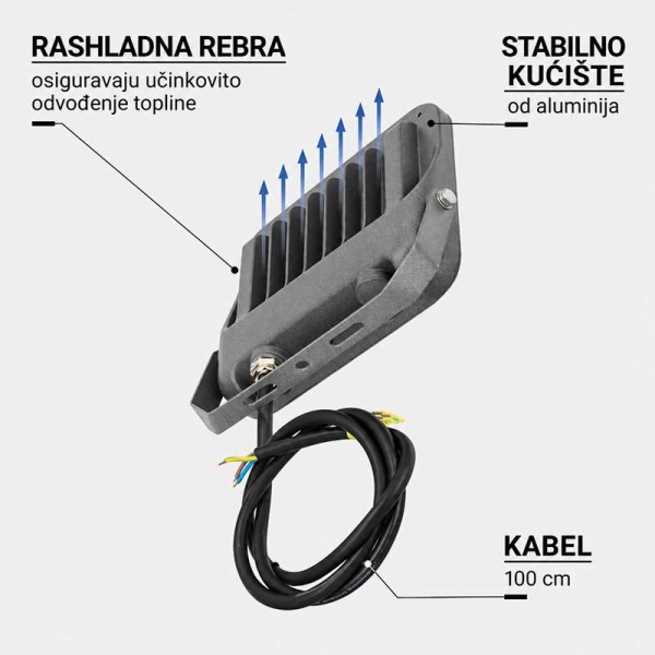 LED reflektor 30W 3000 lm IP65 LED reflektor 30W 3000 lm IP65