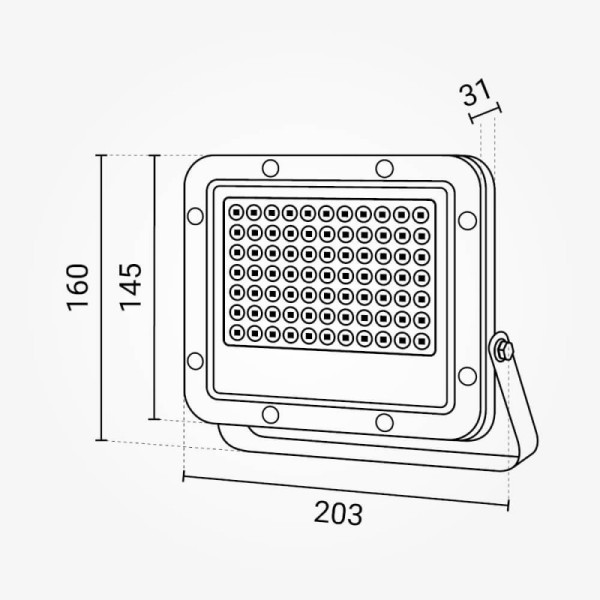 LED reflektor 50W 5000 lm AC 220-240V IP65 70 cm kabela 5 godina garancije