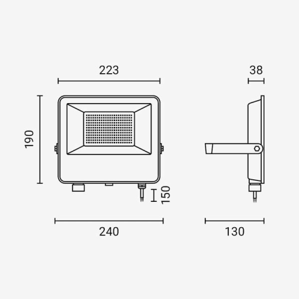 LED reflektor Easy Fix 100W 9000 lm IP65 CCT odabir svjetlosti