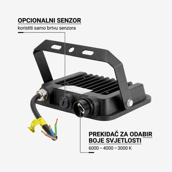 LED reflektor Easy Fix 50W 4500 lm IP65 CCT odabir svjetlosti LED reflektor Easy Fix 50W 4500 lm IP65 CCT odabir svjetlosti