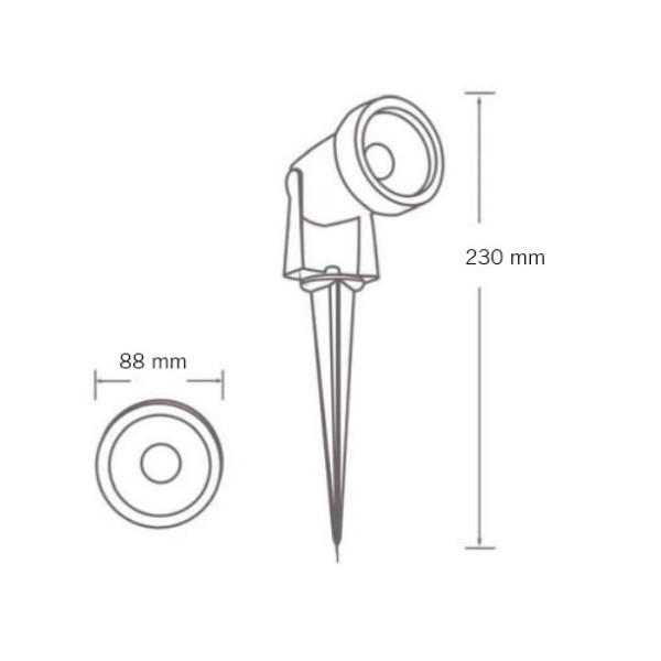 LED reflektor na šiljku 10W 900 lm DC 12V IP65 LED vanjska rasvjeta 96GRF51-106012 - iDEAL LED | Led žarulje - LED rasvjeta iDEAL LED | Led žarulje - LED rasvjeta LED reflektor na šiljku 10W 900 lm DC 12V IP65