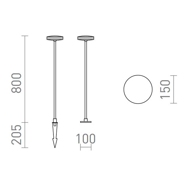 LED reflektor na šiljku 12W 770 lm 3000K IP54 crni mat akril
