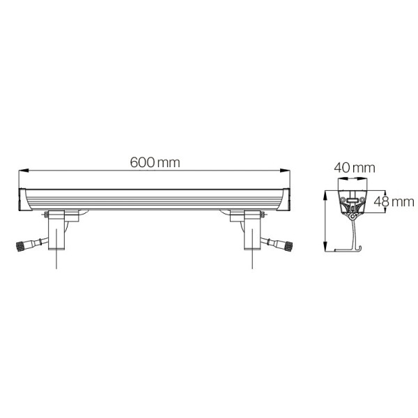 LED reflektor wallwasher 18W 1530 lm 4000K IP65 220V