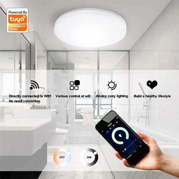 LED smart stropna svjetiljka plafonjera 60W CCT dimabilna WiFi Tuya IP40