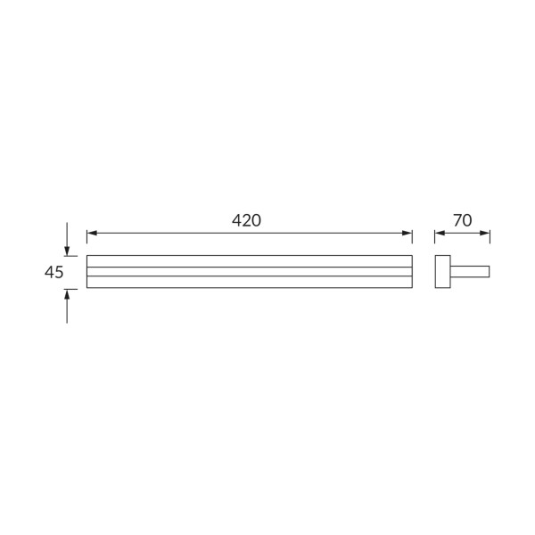 LED svjetiljka nadgradna kabinet 9W 4000K IP20 Chrome