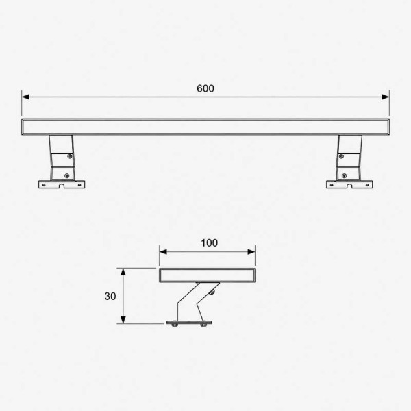 LED svjetiljka za kupaonsko ogledalo HYTTIN 14W 3000K 600 mm IP44