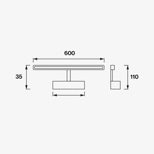 LED svjetiljka za kupaonsko ogledalo Redal 12W 600 mm IP44