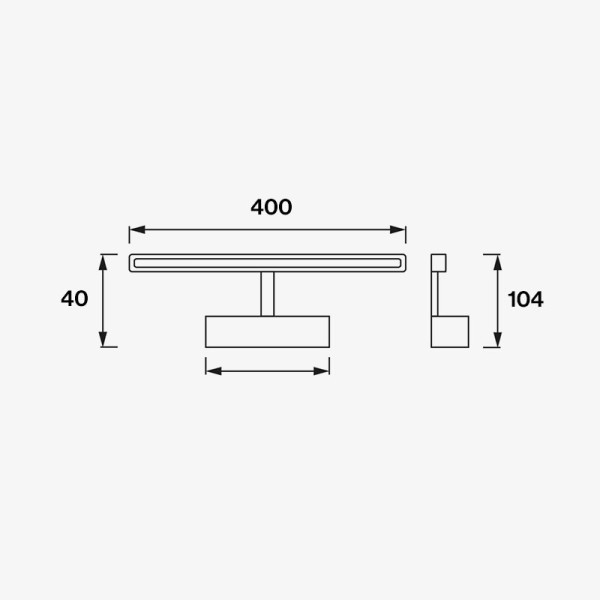 LED svjetiljka za kupaonsko ogledalo Redal 8W 400 mm IP44 LED svjetiljka za kupaonsko ogledalo Redal 8W 400 mm IP44