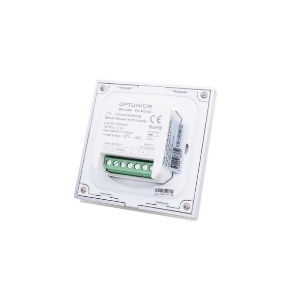 LED T11 DMX-RF 4-zonski jednobojni zidni kontroler