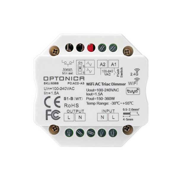 LED S1-B Triac RF kontroler 100-240VAC 1A 1 kanal