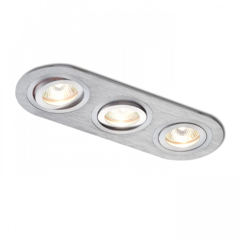 LED UGRADBENA USMJERENA SVJETILJKA 3xMR16 12V brušeni aluminij