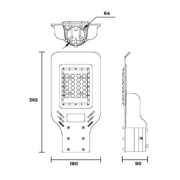 LED ULIČNA RASVJETA ECP AVENUE 30W IP67 5500K 3000LM