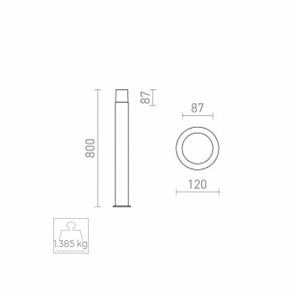 LED VRTNA SVJETILJKA Bonnie 80cm podna antracit 230V IP44