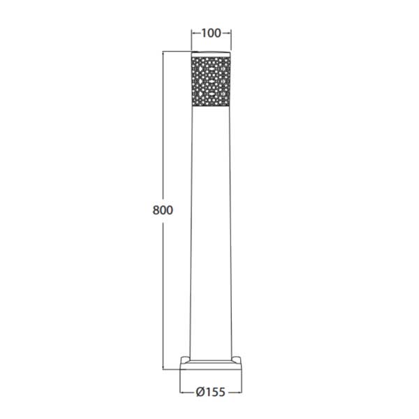 LED VRTNA SVJETILJKA PODNA CARLO 6W GU10 CCT IP55 800mm Izmijenjiva boja svjetlosti 2700-4000K