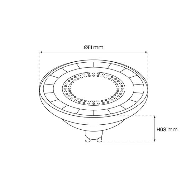 LED ŽARULJA AR111/GU10 12W AC230V 38° 1200LM Crna LED žarulje AR8044 - iDEAL LED | Led žarulje - LED rasvjeta iDEAL LED | Led žarulje - LED rasvjeta LED ŽARULJA AR111/GU10 12W AC230V 38° 1200LM Crna