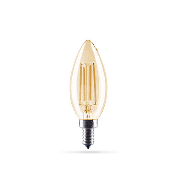 LED žarulja E14 4W Filament C35 Zlatna 2200K