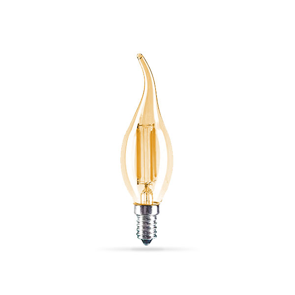 LED žarulja E14 4W Filament T35 2700K Dimabilna Zlatno staklo
