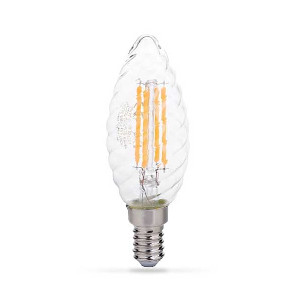 LED žarulja E14 4W Filament Twist C35 400 lm