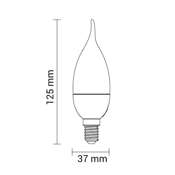 LED žarulja E14 5.5W 450LM RA>80 AC 220-240V svijeća