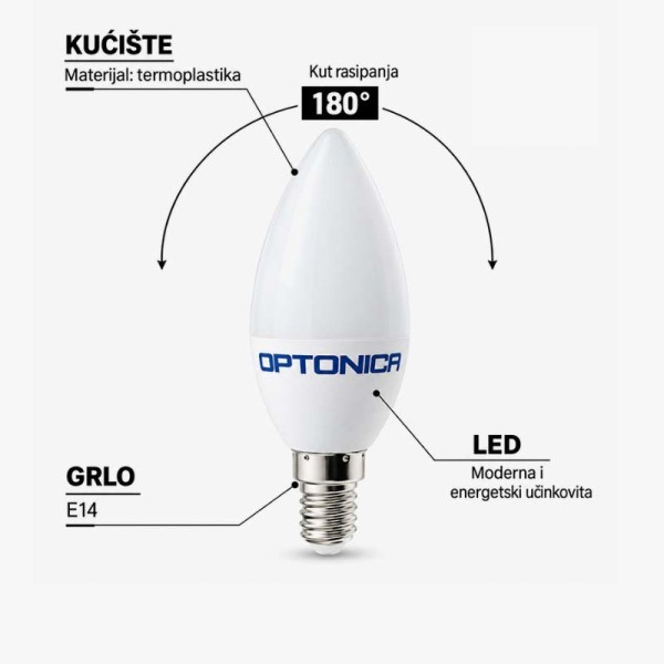 LED žarulja E14 8W 220-240V 710 lm LED žarulja E14 8W 220-240V 710 lm
