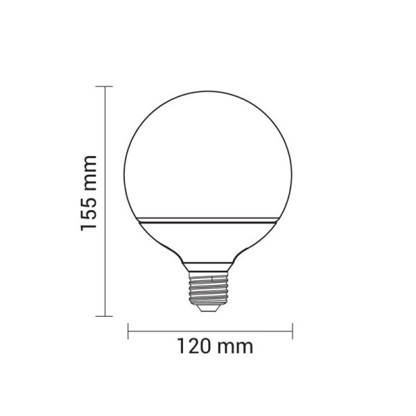 LED žarulja E27 15W G120 1380 lm