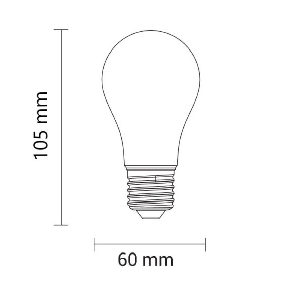 Dimabilna filament LED žarulja E27 6W 630 lm A60 Dimabilna filament LED žarulja E27 6W 630 lm A60