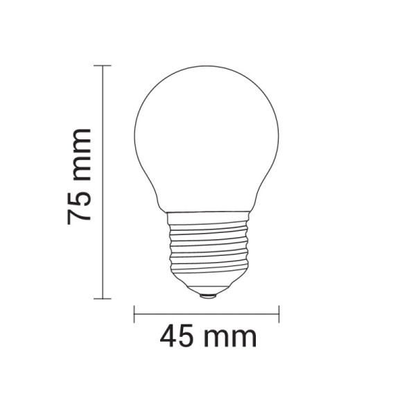 LED žarulja E27 G45 4W filament 400 lm  AC220-240V LED žarulje - iDEAL LED | Led žarulje - LED rasvjeta iDEAL LED | Led žarulje - LED rasvjeta