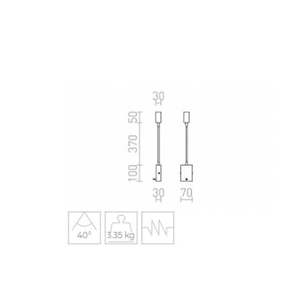 LED zidna svjetiljka mat nikl 230V LED 3W 40° 3000K 240 lm Ra 80