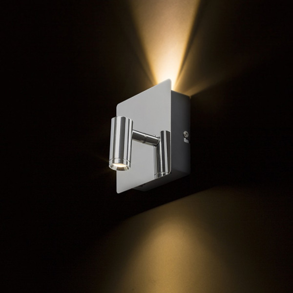 LED USMJERENA SVJETILJKA 2x3W 230V 3000K krom