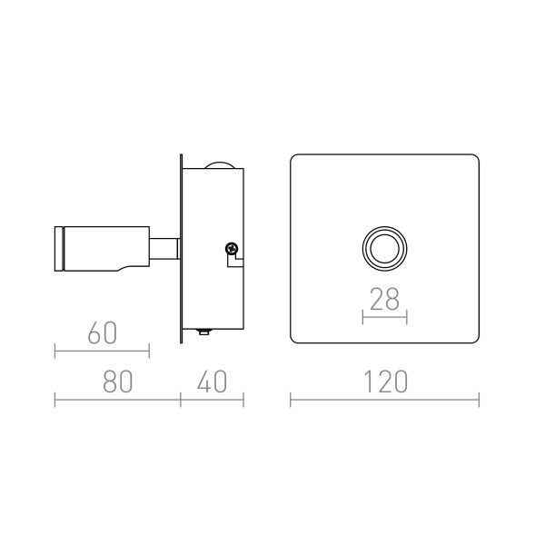 LED USMJERENA SVJETILJKA 2x3W 230V 3000K krom
